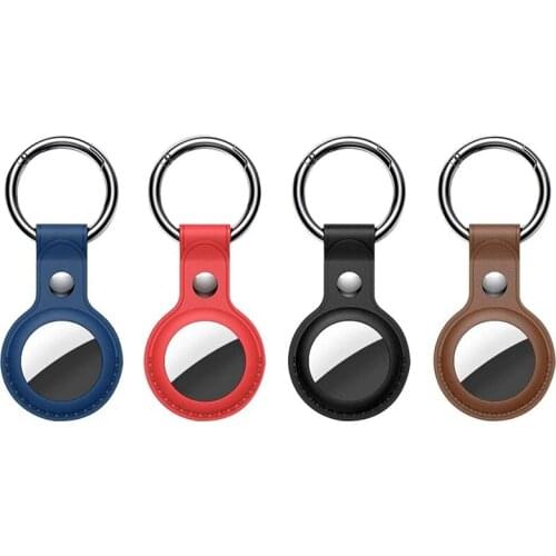 4-Pack Protective Holder For Airtag Case,For Air Tag Case Leather With Keychain, For Air Tag Accessories Portable Case