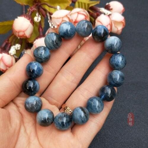 AAA AQUQMARINE blue round bracelet 8/9/10 18cm wholesale for women xmas gift