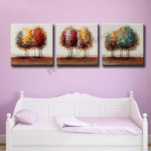 Abstract tree 3 pieces diamond embroidery full round 3d diy diamond painting piece set mosaic cross stitch kit painting GG5063