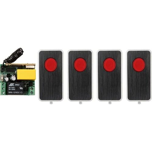 AC220V 1CH RF Remote Control Switch System Transmitter + Receiver 1ch relay smart home z-wave 315/433 MHZ garage door / window