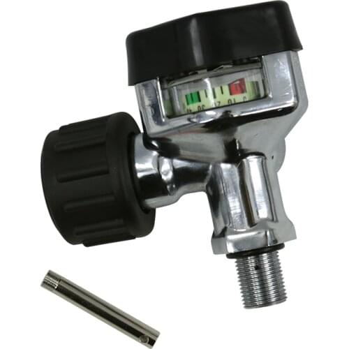 AC921 Air Tank Pcp Valve M18*1.5 30Mpa 4500psi with High Pressure Gauge for Air Gun/Paintball Tank/Carbon Fiber Cylinder