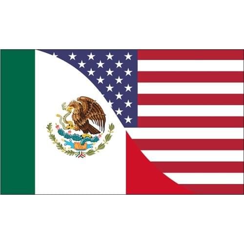 Free shipping xvggdg 90x150cm mexico flag Banner mexico-USA Friendship Flag National flag mexico Decoration banner