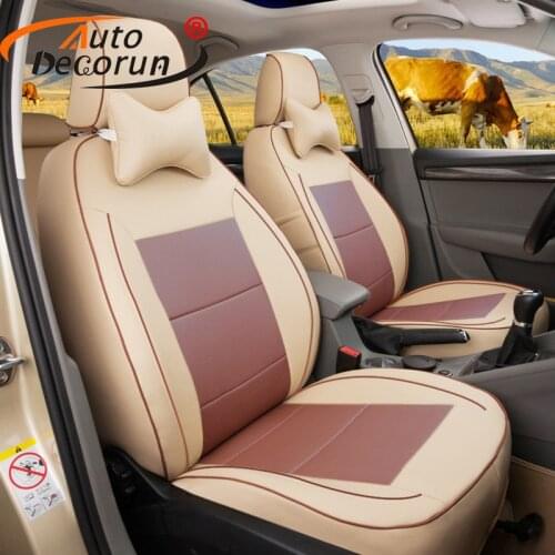 AutoDecorun Custom leather cover seats for Jeep Patriot accessories seat covers 2007 car seat cushion supports cover 15PCS/set