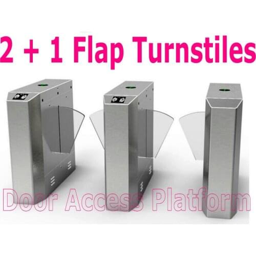 Intelligent Flap Turnstile gates 304 Stainless Steel LED Pedestrian Swing Turnstie access control forOffice access management