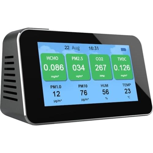 Indoor CO2 Meter Temperature Carbon Dioxide Detector Air Quality Monitor NDIR Sensor Date Logger 0~5000ppm Range
