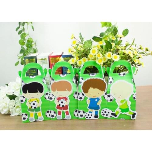 Soccer Favor Box Candy Box Gift Box Cupcake Box Kids Birthday Party Supplies Decoration Event Party Supplies
