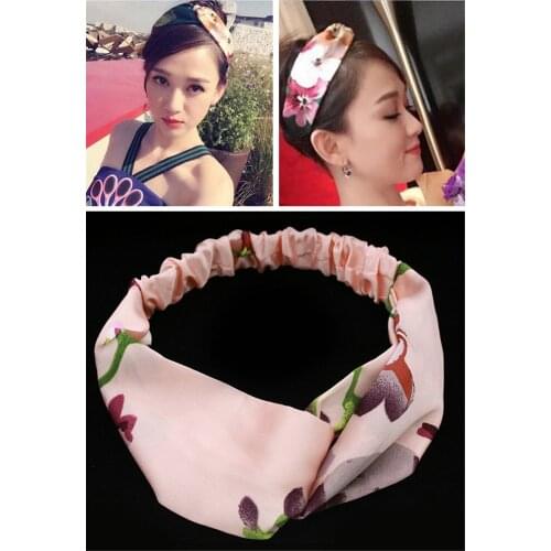 Fashion Women Girls Bohemian Hair Bands Print Headbands Vintage Cross Turban Bandage Bandanas HairBands Hair Accessories