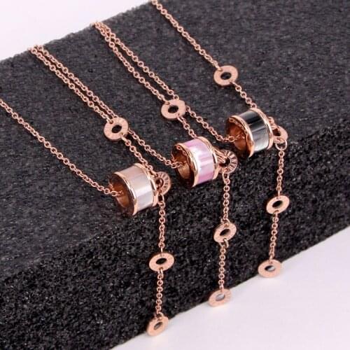 Fashion High-End Roman Necklace Color Shell Circle Pendant Necklace for Women Gift Necklace Jewelry Free Shipping Wholesale