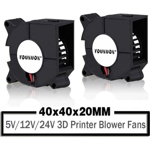 DC 5V 12V 24V 40mm 4cm 40mmx40mmx20mm Dual Ball Bearing 3D Printer Cooling Fan 4cm 4020B Turbo Blower Cooler Fan