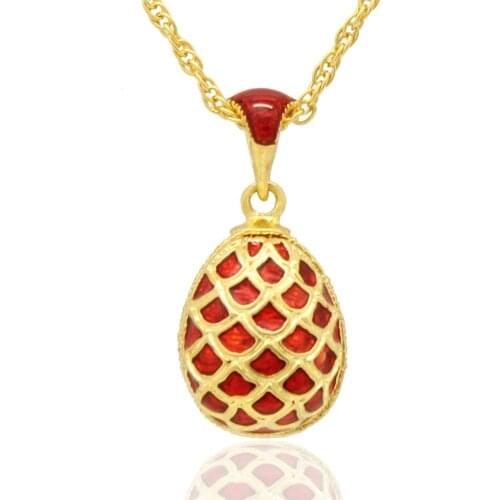 Suitable for all brands of red fish scales Russian egg pendant necklace jewelry making, womens handmade jewelry