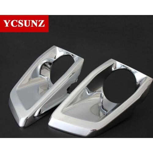 Fog Lights Cover Car Accessories Black chrome Carbon Fiber Color For Toyota Hilux SR5 conquest 2019 2020