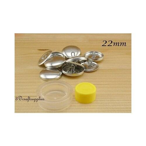 15 sets 22mm fabric self cover buttons wire back with Assembly tool Size 36 7/8 inch