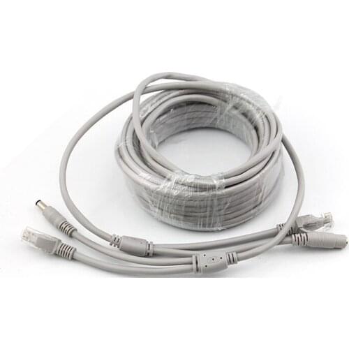 20m RJ45 + DC 12V Power Lan Cable Cord Network Cables for CCTV network IP Camera