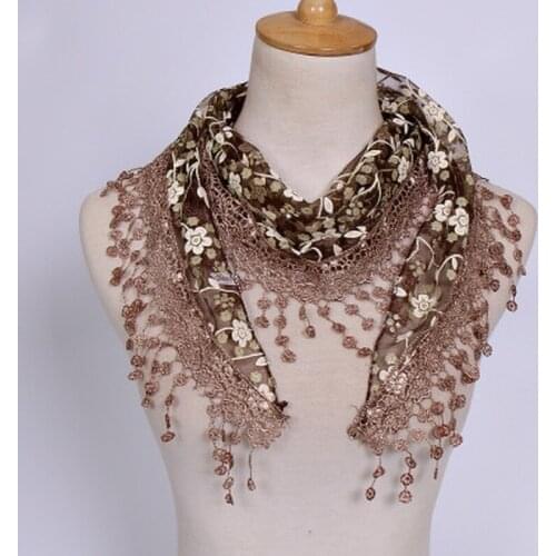 Fashion Lace Scarf Triangular Crochet Design Lightweight Ladies Vogue Top Wrap Scarves Warm Comfort Scarves Accessories