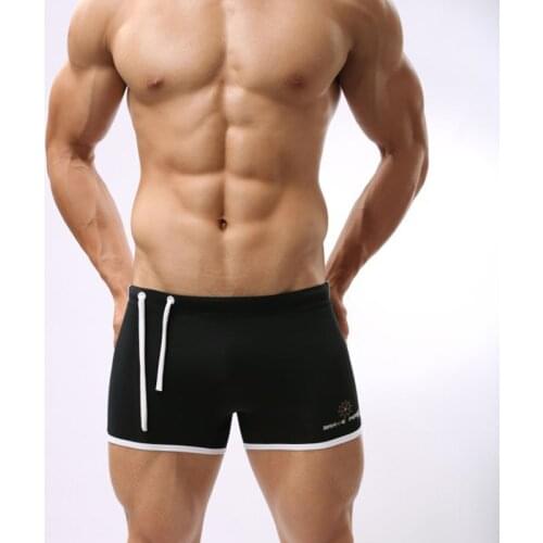 Brave Person Drawstring Boxer Shorts Men Swimsuit Slip Bikini Male Underwear Breathable Mens Sheer Swimwear Push Up Sexy Panties