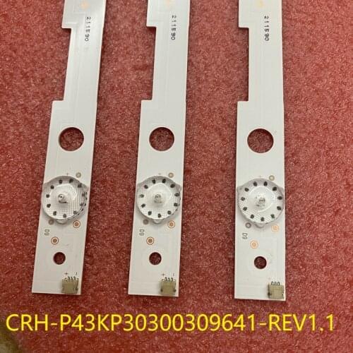 3pcs/set 9LED LED bar for Sharp LC-43FG5242E LC-43UI7252E CRH-P43KP30300309641-REV1.1 BC RF-AJ430S30-0901S-09 LC430EQY-SH M1
