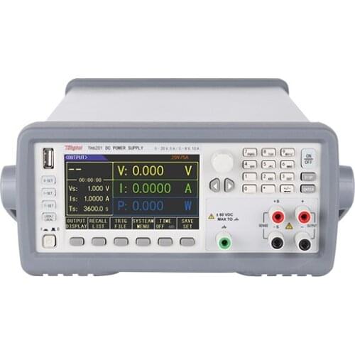 TH6201 Double Range Programmable DC Power Supply F1: 20V/5A/100W, F2: 8V/10A/80W