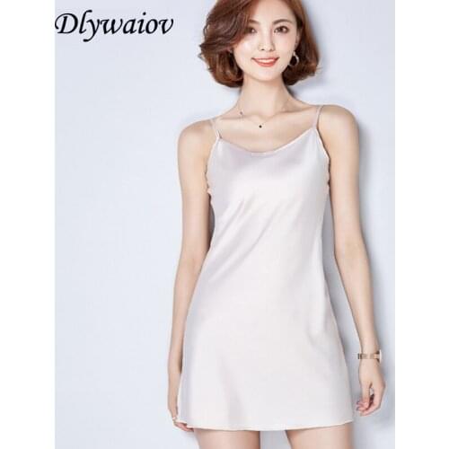 2020 Summer Women Modis Camisole Long Sling Tops Sexy Silk Sling Dress Thin Section Black White Casual Femme Comfortable New