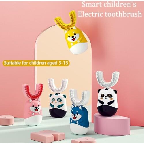 Newest Sonic Electric Toothbrushes for Kids Smart Timer Rechargeable Children Whitening Toothbrush IPX7 Waterproof U Brush Head