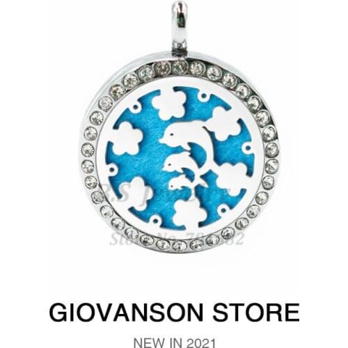 Tree of life 316L alloy 25mm Essential Oil Diffuser Perfume Locket Pendant Necklace 10pcs Free Pads