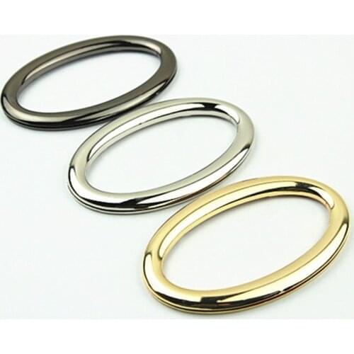 4Pcs Women Oval Round Metal Clasp Purse Frame Handbag Replace Handle Parts DIY Handmade Bag Grommets Hardware Accessory
