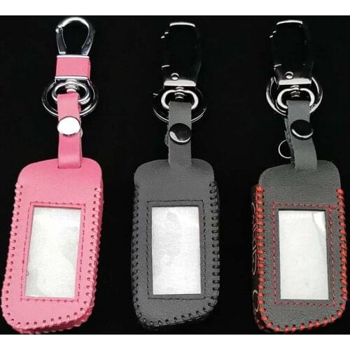 A93 New Fashion Style Leather Case For Starline A93 A63 Car Alarm 4 Buttons Remote Controller LCD Keychain Cover
