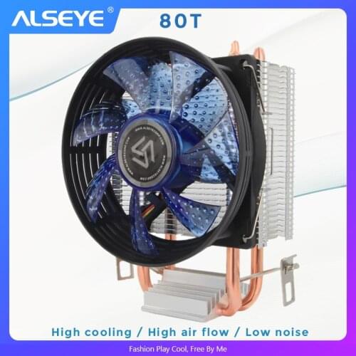 ALSEYE CPU Cooler 2 Heatpipe 90mm CPU Fan for Intel LGA 775/1151/1155/ and AMD FM2/FM1/AM3/AM2