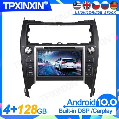 4GB+128GB Android10.0 For Toyota Camry 2012-2014 Head Unit Car Multimedia Player Auto Radio Tape Recorder GPS Navigation DSP IPS