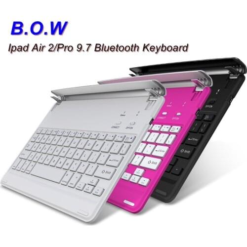 B.O.W Slim Bluetooth Wireless Keyboard Case Tablet PC Keyboard Case ,Long Battery Life,silica gel protection anti-clip