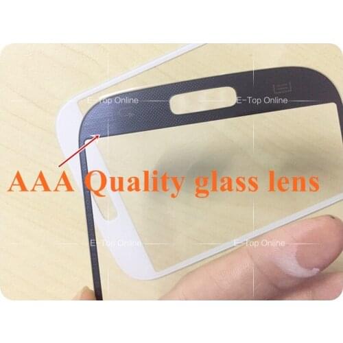 AAA Quality white/Blue Glass Lens pantalla for samsung galaxy s4 I9500 Glass Screen (not digitizer lcd display)