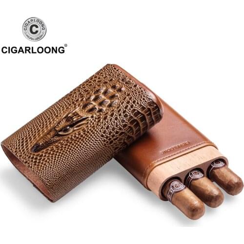 Free ship Hot new cigar case portable humidor box travel leather cigar case CF-0407