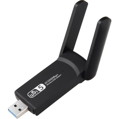 Wireless Network Card 5Ghz 2.4Ghz 802.11ac Aerial Dongle USB Adapter 1200Mbps RTL8812 Portable Mobile Router