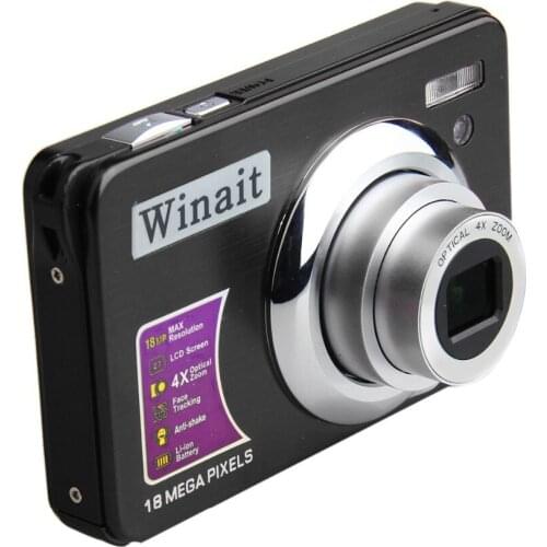 Mini 2.7" TFT LCD camera digital 18 Mega pixels MAX smile detection and anti-shake digital camera fashion mini cheap camera