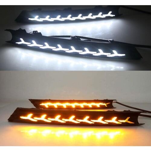 CSCSNL 1 Pair LED Daytime Running Lights drl fog lamp 12V DRL with turn signal night blue For Mazda cx-5 cx5 cx 5 2017 - 2020