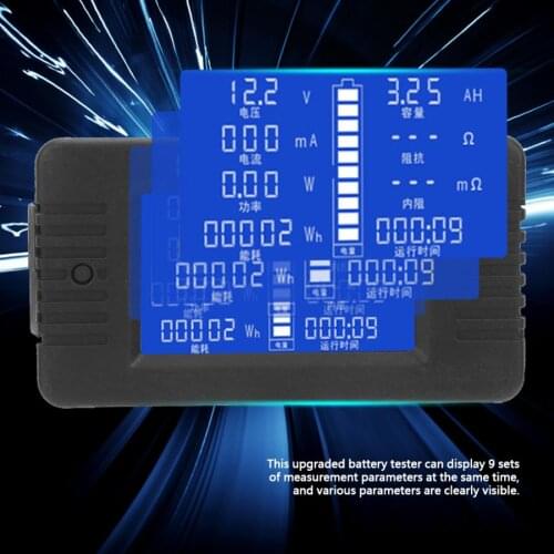 DC013 10A Multi-functional Battery Tester Electricity Meter for DC Voltage Current Power Test Battery Tester