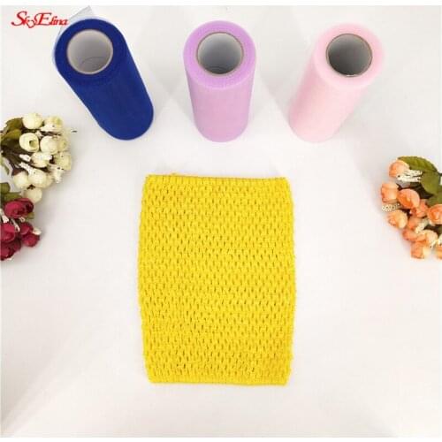 23*20cm Kids Wrapped Chest Tulle Crochet Tutu Top Chest Wrap Tube DIY Sewing Girl Skirt Dress Accessories Handmade Knit 8Z