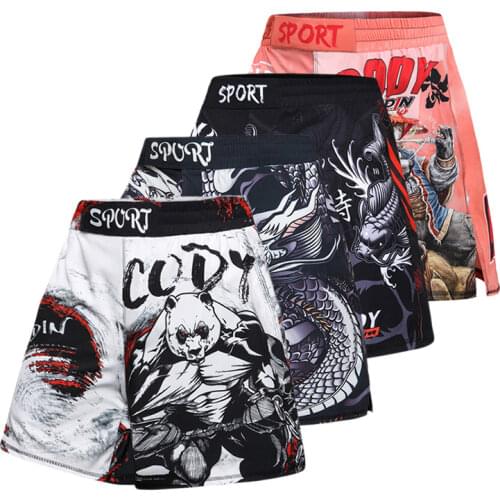 Kids MMA Shorts Jiu Jusit Muay Thai Kickboxing Short Pants Boys Fighting Boxing Fitness Gym Trunks Training Sportswear Shorts