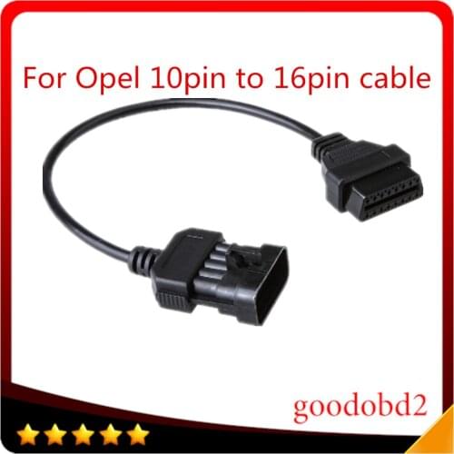 For Opel 10Pin cable to 16Pin OBD2 Car Extension Diagnostic tool connector Cable 10 PIN OBD OBD2 Scan Tool diagnostic Cable