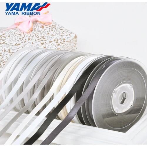 YAMA Double Face Satin Ribbon 1/8 inch 3mm 500yards/Rol Black Red Black White Color for Wedding Decoration Handmade Flowers