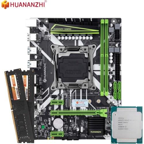 HUANANZHI X99 8M Motherboard with Intel XEON E5 2678 V3 with 2*8G DDR4 NON-ECC Memory Combo Kit Set NVME USB3.0 ATX Server