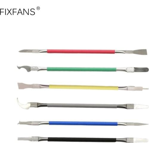 FIXFANS 6 Pieces BGA IC Chip Repair Blades Kit for iPhone Processors NAND Flash SSD CPU Removal Logic Board Repair Tools Set