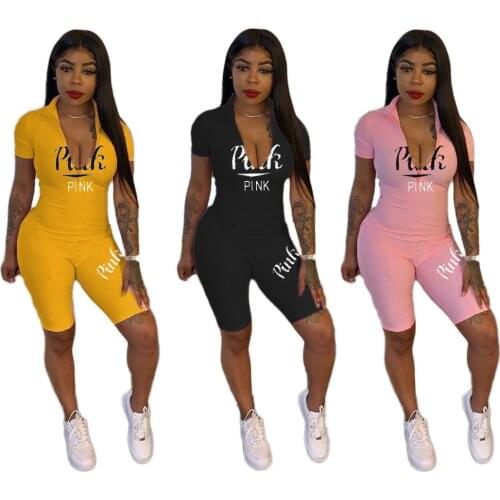 Letter Pink 2021 Hot Sale New Design style Women Casual Clothing Sweatwear Sweet Sexy Fashion Soft Good Fabric cool soft P1074