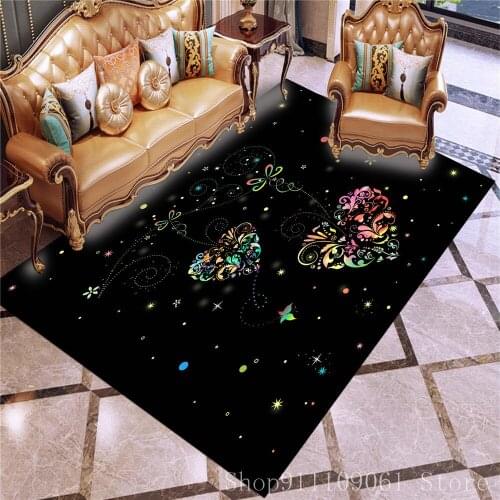 Love Dream Pattern 3D Printing Carpets Living Room Floor Mat Bedroom Large Carpets Kids Room Crawl Floor Rug Hallway Doormat