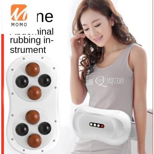 Abdominal Massager Vibration Stone Automatic Abdominal Massager with Promoting Intestinal Peristalsis Heating Massage the Belly