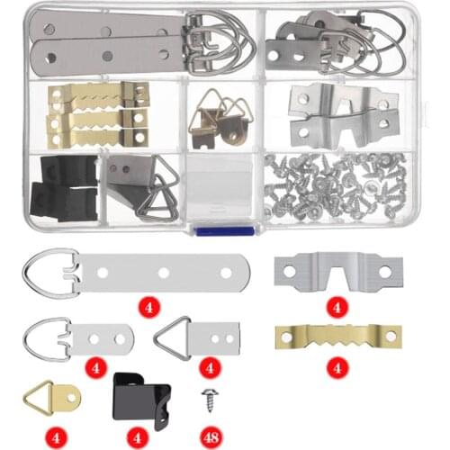 76pcs/sets Photo frame, picture frame, clock, hardware installation accessories, Storage box set, metal hook Kit assembly