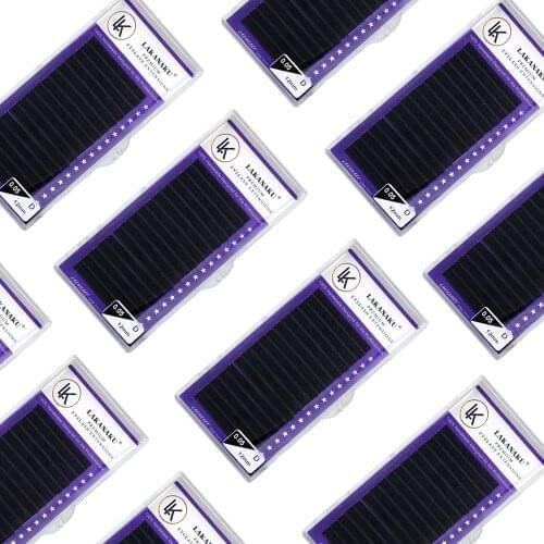 LAKANAKU 16 Rows Individual Eyelashes Extensions Russia Volume Soft Makeup Premium Eyelashes False Cilios All Size