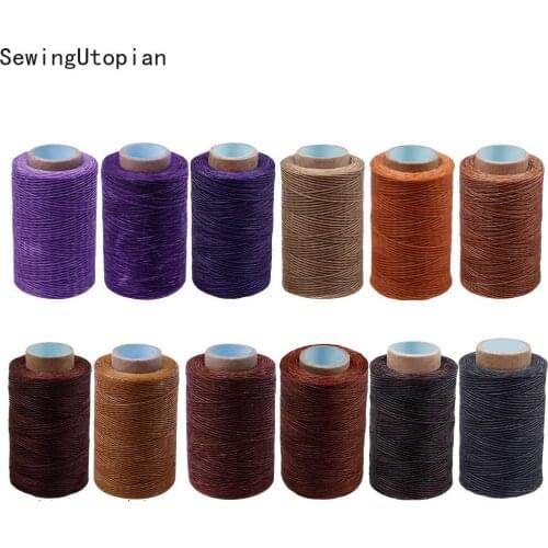 150D 250M Leather Waxed Thread Cord for DIY Handicraft Tool Hand Stitching Thread Flat Waxed Sewing Line Leather Working Tools