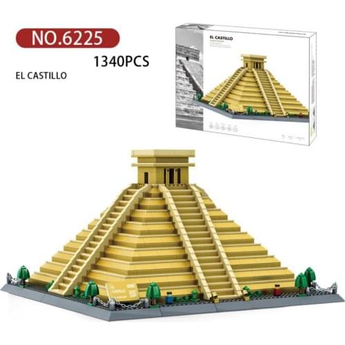World famous Architecture Mexico Maya culture Pyramid building block model bricks educational toys collection for kids gifts