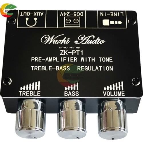 PT1 Bluetooth 5.0 Decoder Board Audio Receiver Decoder Stereo Tone Board Dual Channel Stereo Low Noise Amp Knob For Amplifier