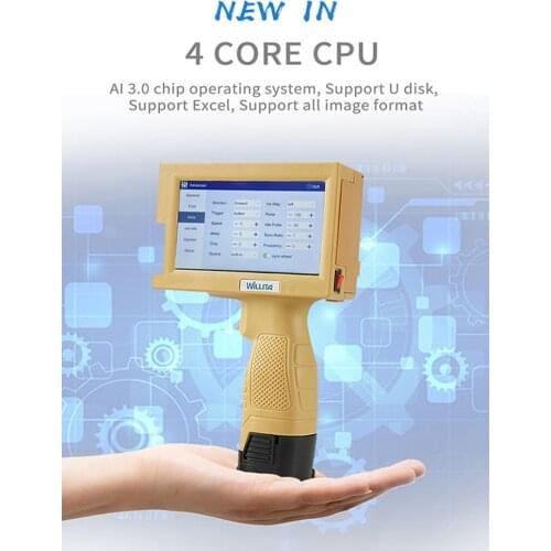 13 languages 12.7mm Variable image picture QR code serial number portable hand jet handheld thermal inkjet printer #R10